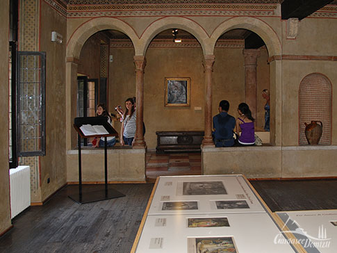 Ausstellungsraum in der Casa di Giulietta, Verona, Italien