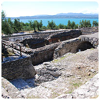 Die Reste eines prachtvollen römischen Sanatoriums Villa, Grotte, Sirmione