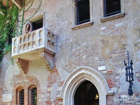 Der Balkon von Romeo und Julia in Verona, Italien