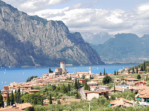 Malcesine, Burg, Castello di Malcesine, Ostufer Gardasee, Italien