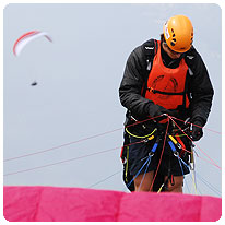 Paraglider am Monte Baldo, Gardasee Paraglider am Monte Baldo, Gardasee