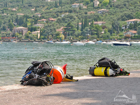 Tauchen, Nordufer des Gardasees, Italien